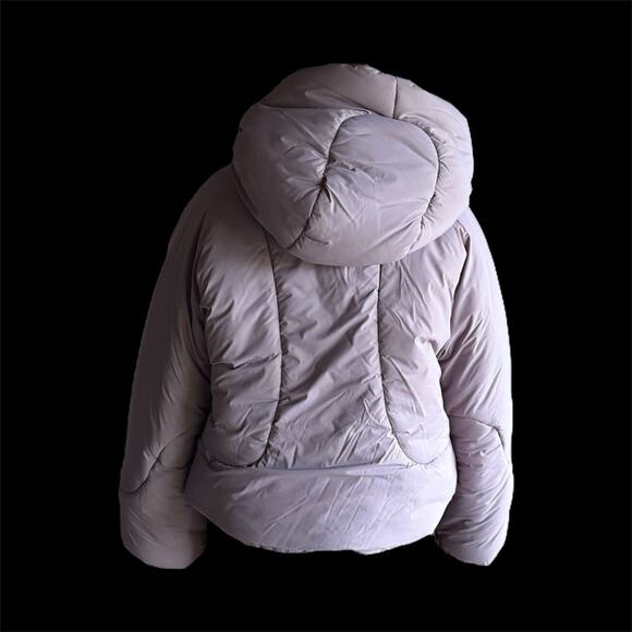 Lululemon Hooded Insulated Wrap Puffer Jacket Size 6 Light Orbit Purple Coat - Picture 4 of 4
